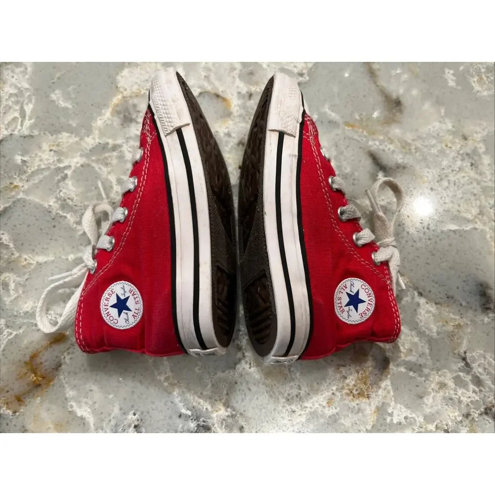 Converse Kids Chuck Taylor All Star High Top Shoes Red Size 7 Unisex Classic Kid